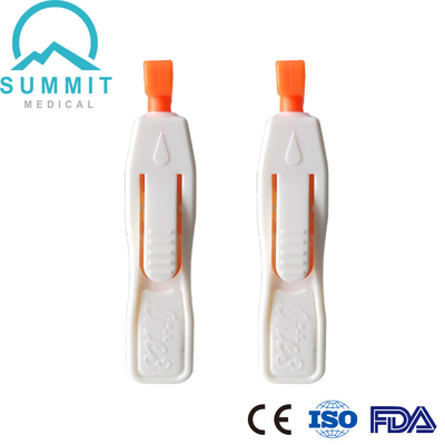 21G 1.8mm إبرة لانسيت سلامة العمق مع زر التنشيط السريع اختبار سريع