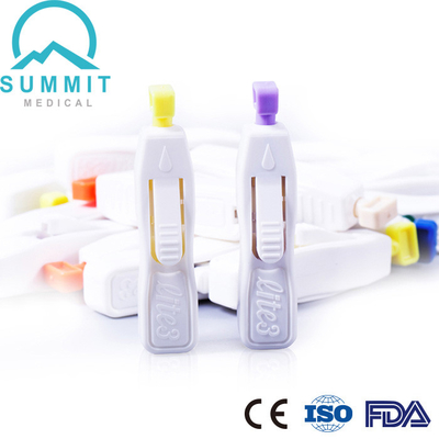 21G 1.8mm إبرة لانسيت سلامة العمق مع زر التنشيط السريع اختبار سريع