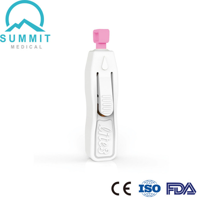 مشابك أمان السيارات ذات الاستخدام الفردي لتشخيص المختبر 21G 2.4mm Pink 100 / Box