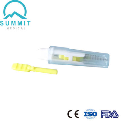 قناة أمان لمرة واحدة مع آلية طعنة تلقائية 26G 1.8mm الأصفر
