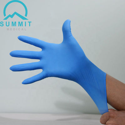 ASTM D6319 محكم 4 مل قفازات فحص النتريل المتاح