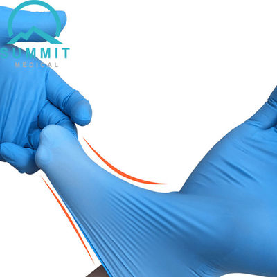 ASTM D6319 محكم 4 مل قفازات فحص النتريل المتاح