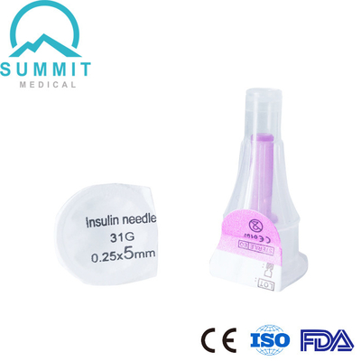 إبر الأنسولين السكري مع إبر قلم رفيعة جدًا لحقن الأنسولين المريح 31G 5mm