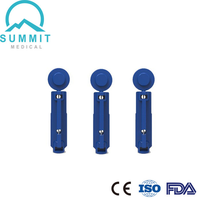 28 Gauge Blue Twist Blood Lancet ABS الفولاذ المقاوم للصدأ