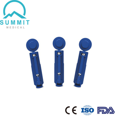 28 Gauge Blue Twist Blood Lancet ABS الفولاذ المقاوم للصدأ