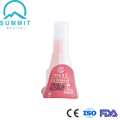 32G 4mm إبر القلم لأقلام الأنسولين 100 قطعة لون الخوخ
