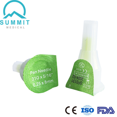 مريح حقن الأنسولين 31G 8MM إبر القلم نوع رقيقة جدا
